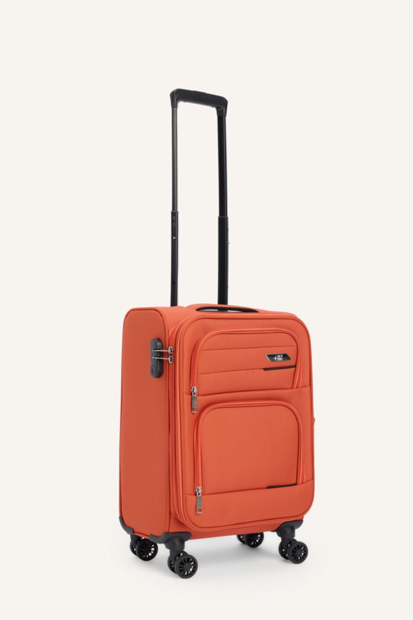 Kadın Turuncu Küçük Unisex Sert Kapaklı Büyük Boy Valiz