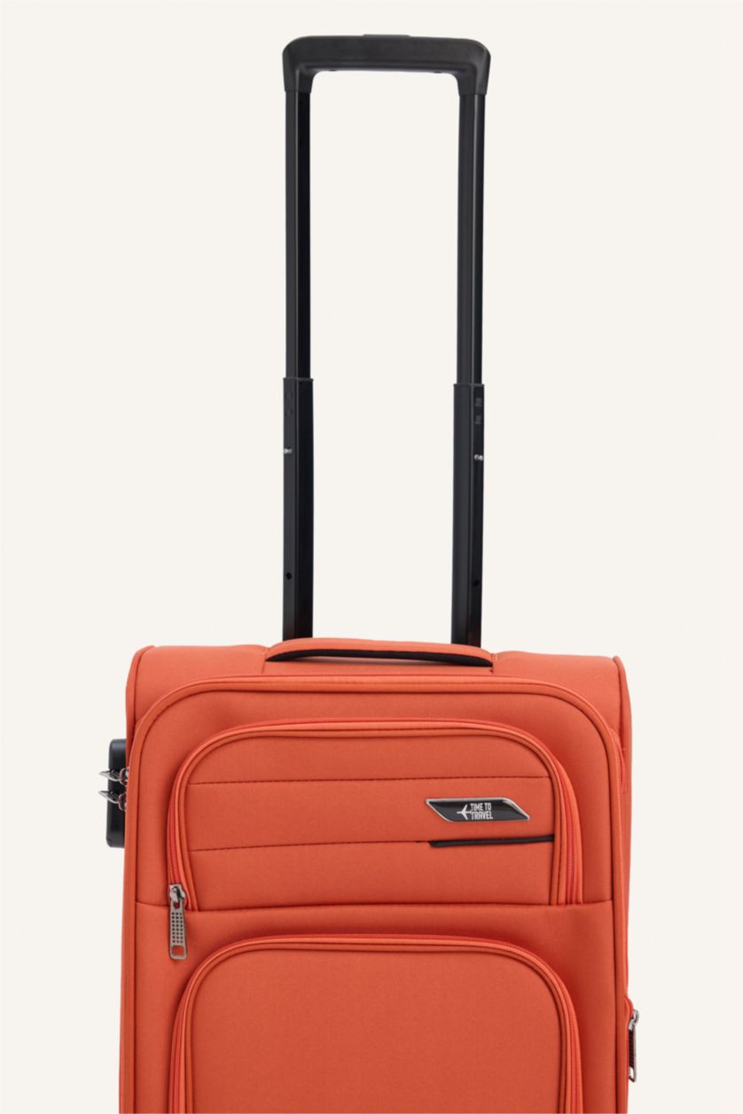 Kadın Turuncu Küçük Unisex Sert Kapaklı Büyük Boy Valiz