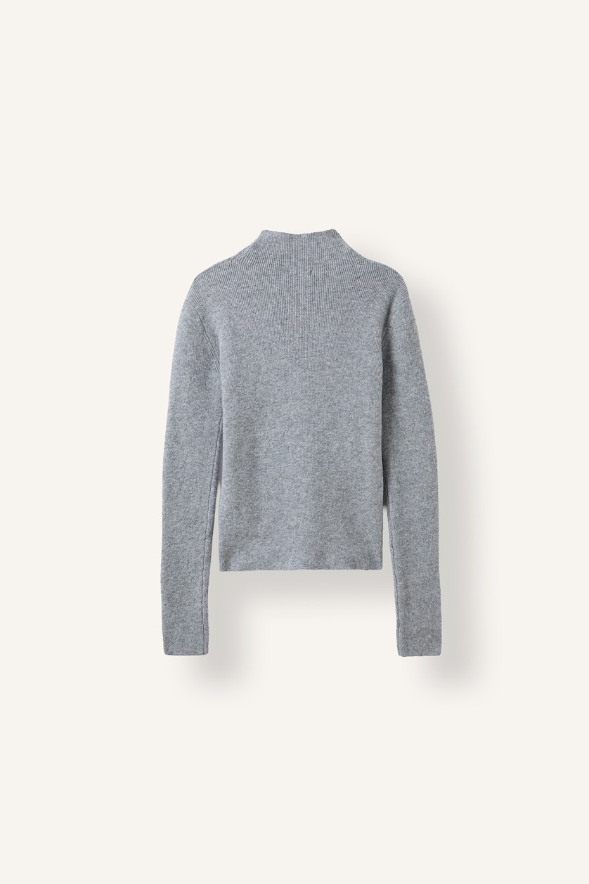 Әйелдерге Сұр Меланж Fitted жемпір