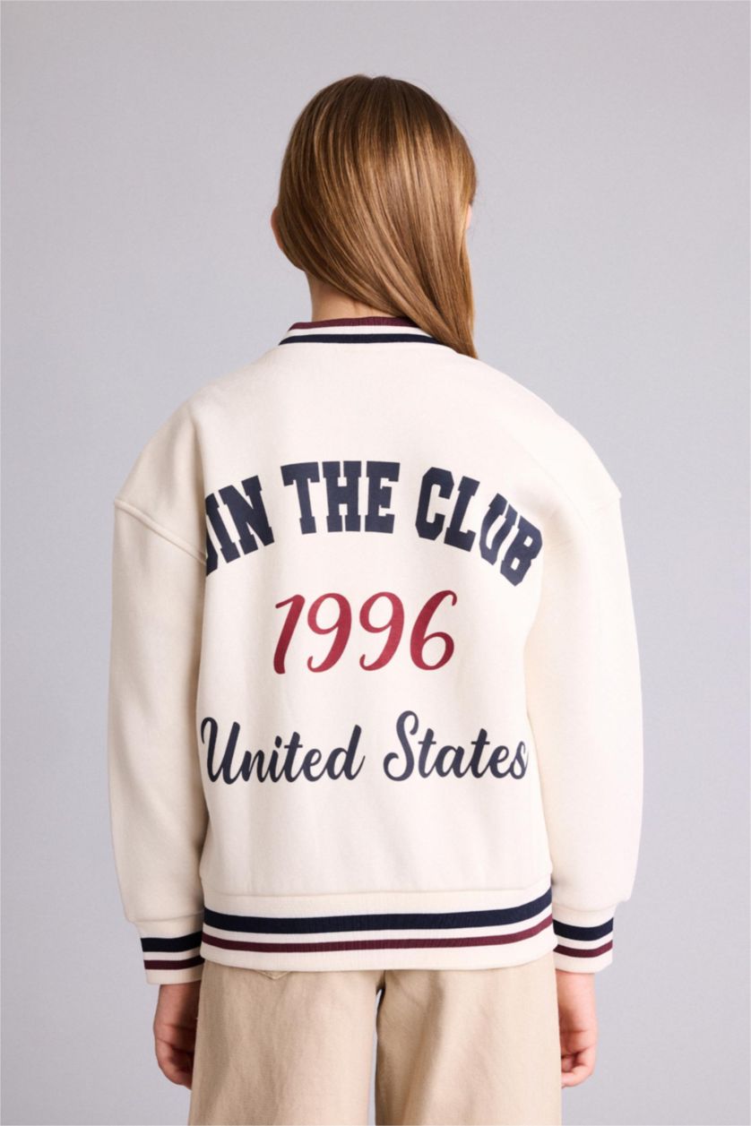 Girls & Teens White Cardigan Slogan