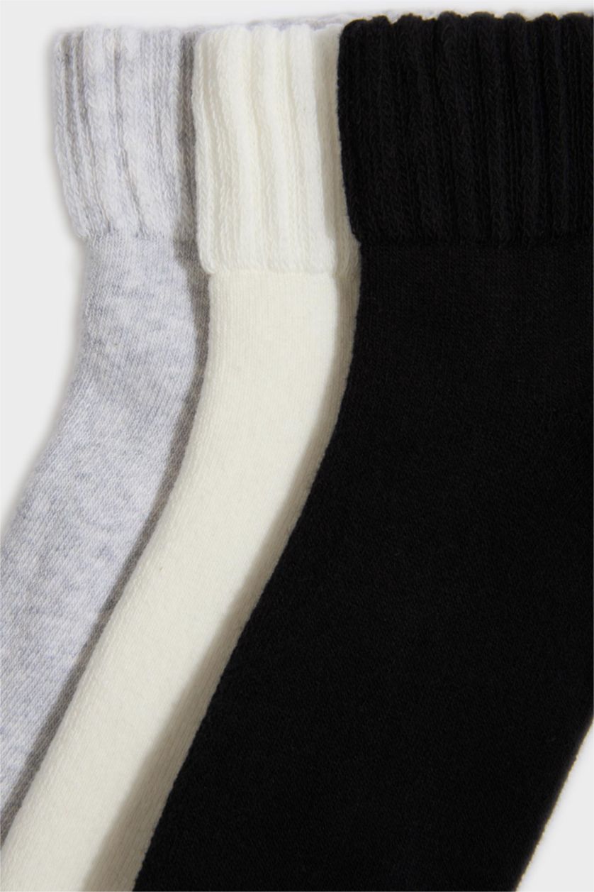 Kadın Karma Kadın 3'lü Pamuklu Havlu Çorap