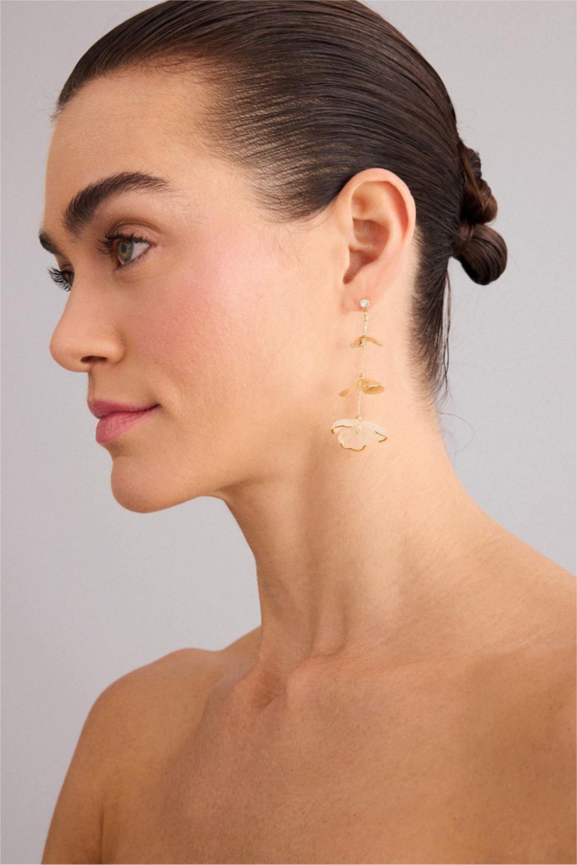 Kadın Karma Kadın Çiçek Desenli Küpe