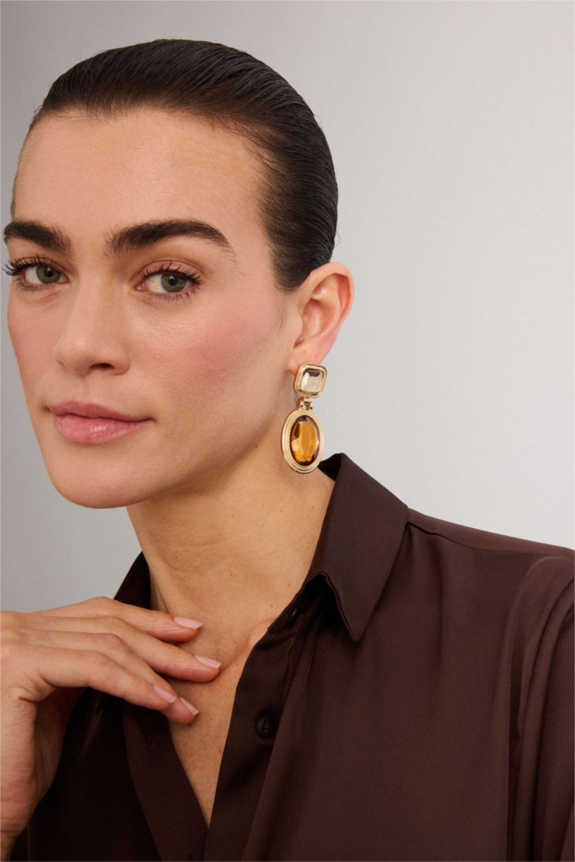 Kadın Açık Kahve Kadın Küpe