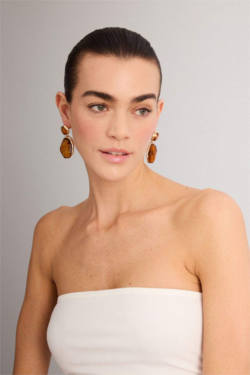 Women Light Brown Earring