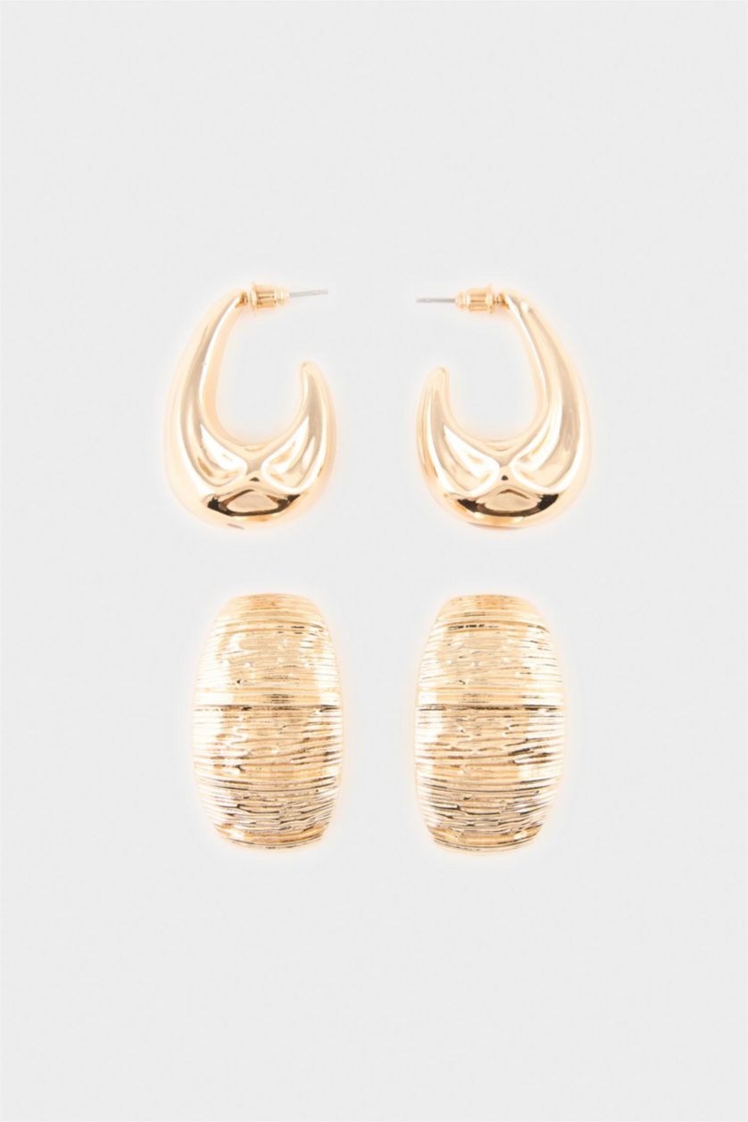 Kadın Altın Kadın 2'li Küpe