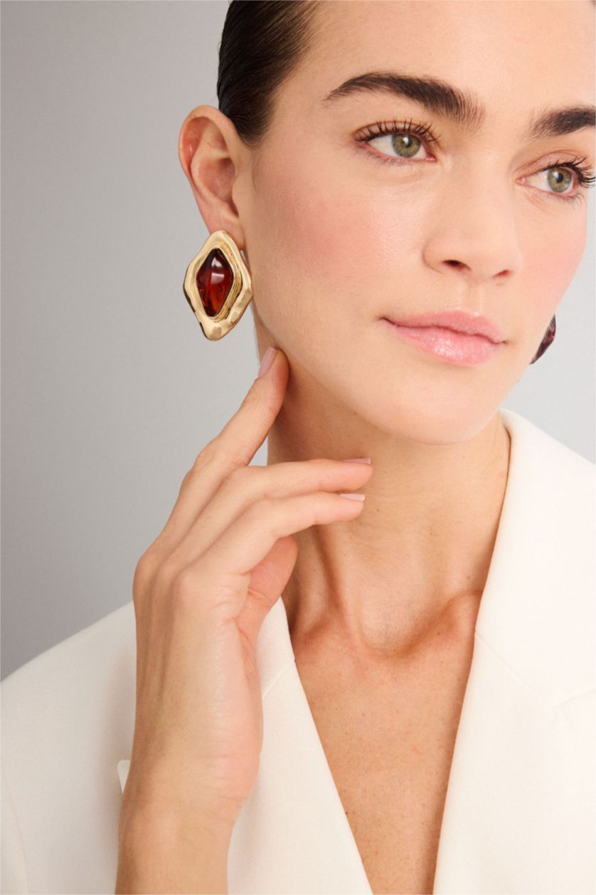 Kadın Açık Kahve Kadın Küpe