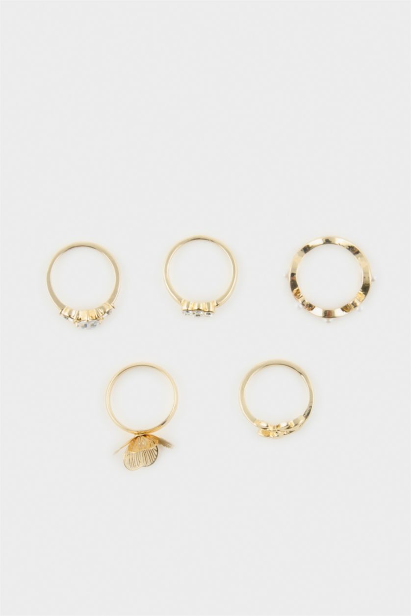 Kadın Altın Kadın 5'li Yüzük