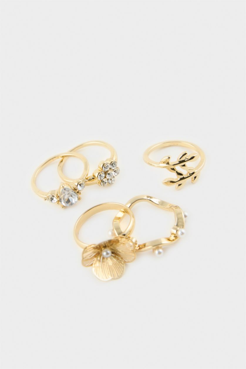 Kadın Altın Kadın 5'li Yüzük