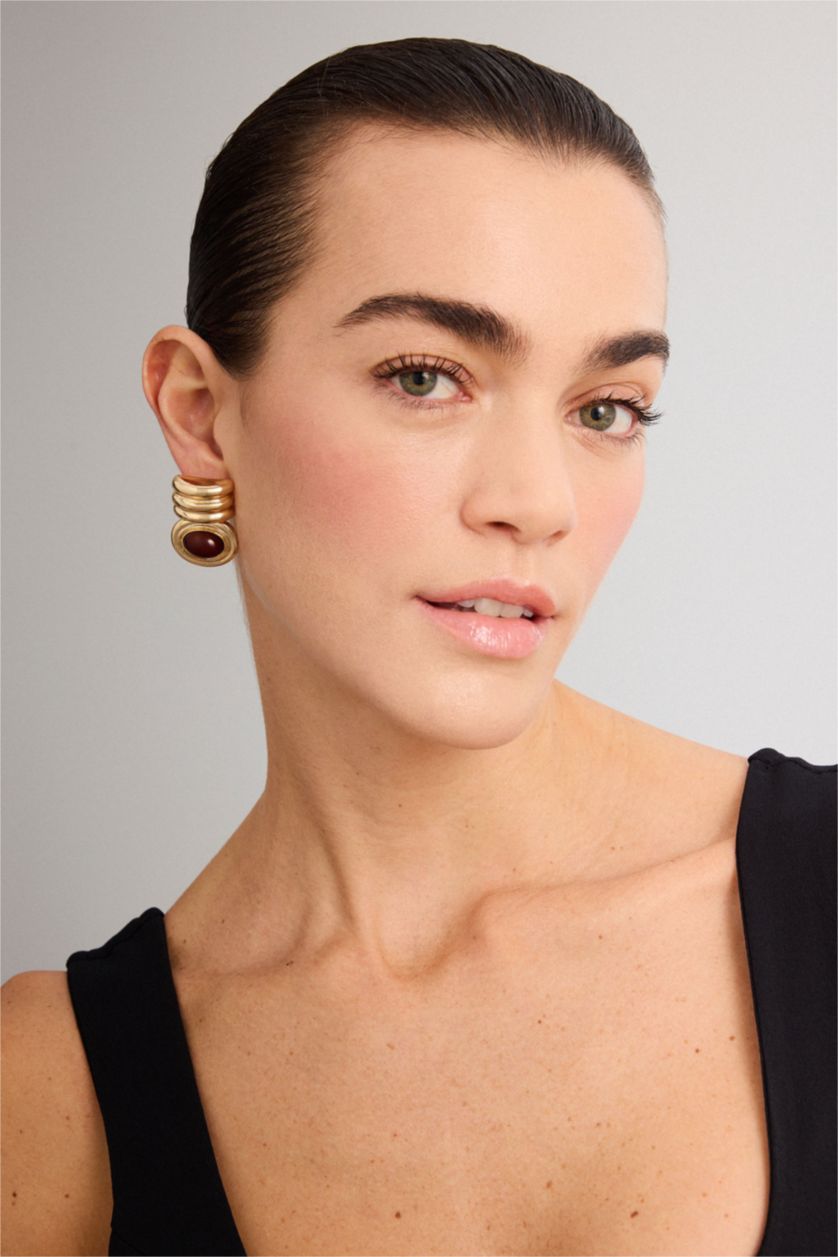 Kadın Açık Kahve Kadın Küpe