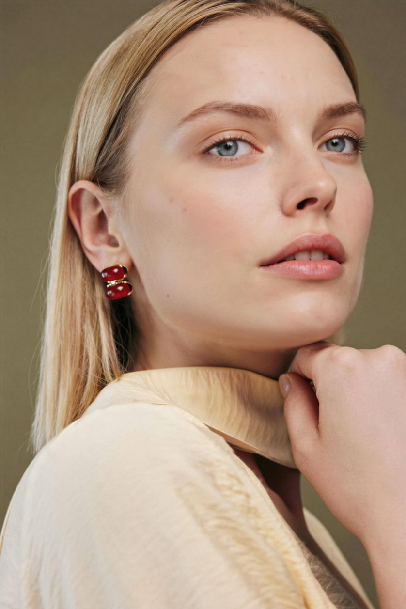 Kadın Açık Kahve Kadın Küpe