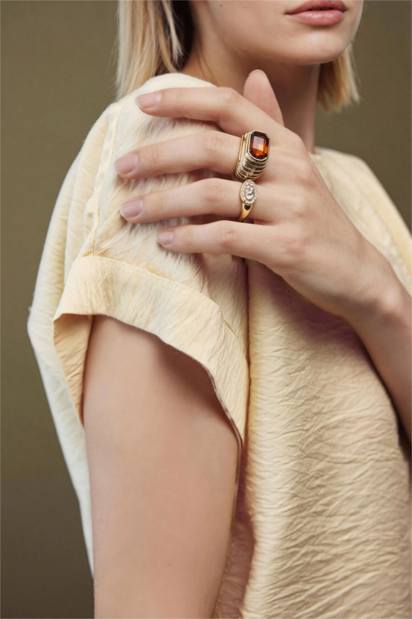 Kadın Altın Kadın 3'lü Yüzük