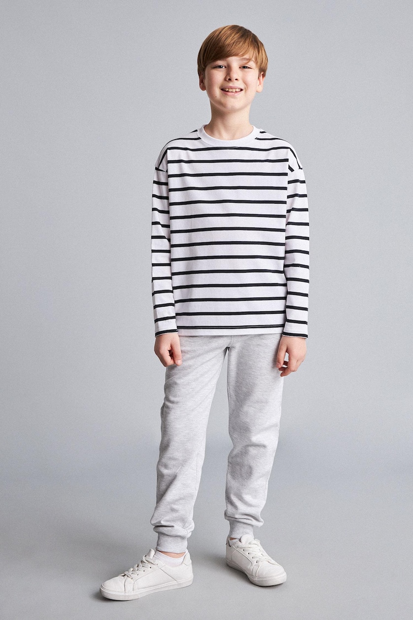 أولاد ميلانج رمادي فاتح Boy Regular Fit Pants