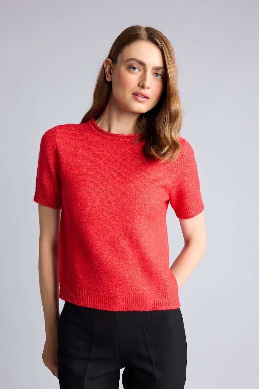 Әйелдерге қызыл Regular Fit жемпір