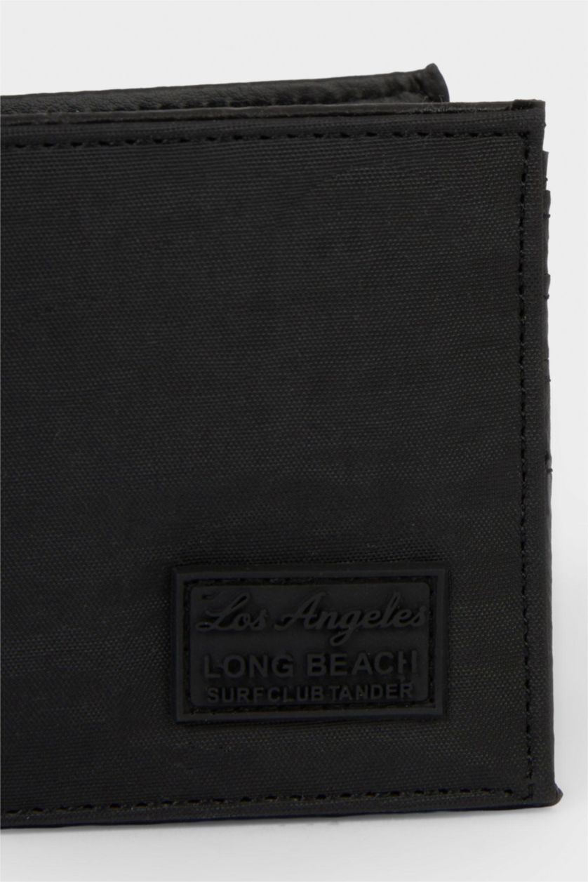 Men Black Man Faux Leather Wallets