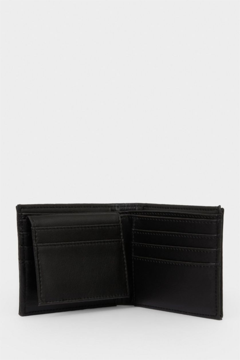 Men Black Man Faux Leather Wallets