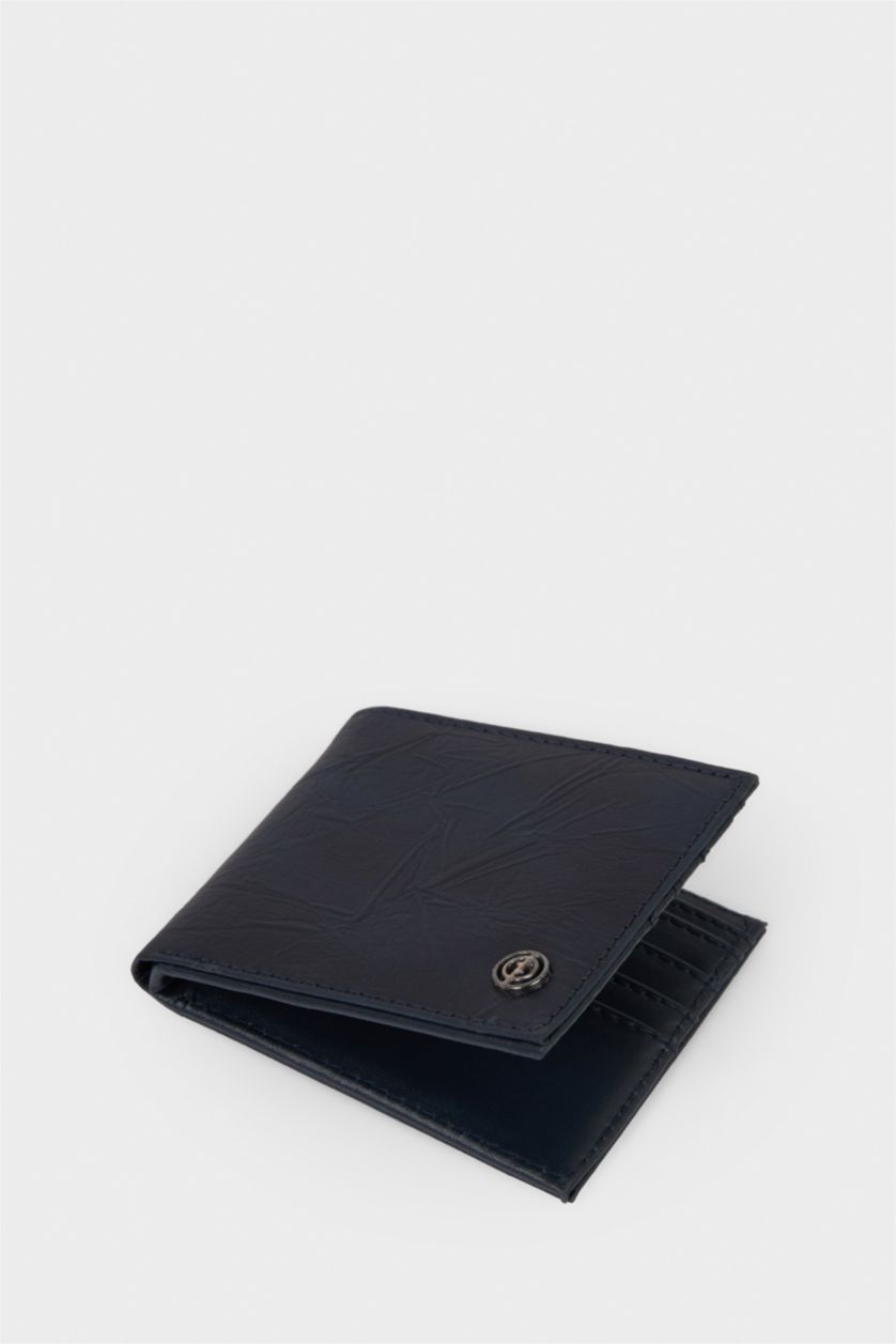 Erkek Lacivert Erkek Suni Deri Cüzdan