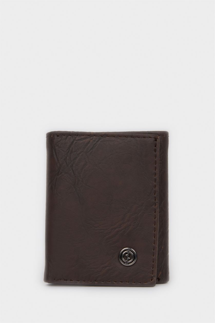 Erkek Kahve Erkek Suni Deri Cüzdan