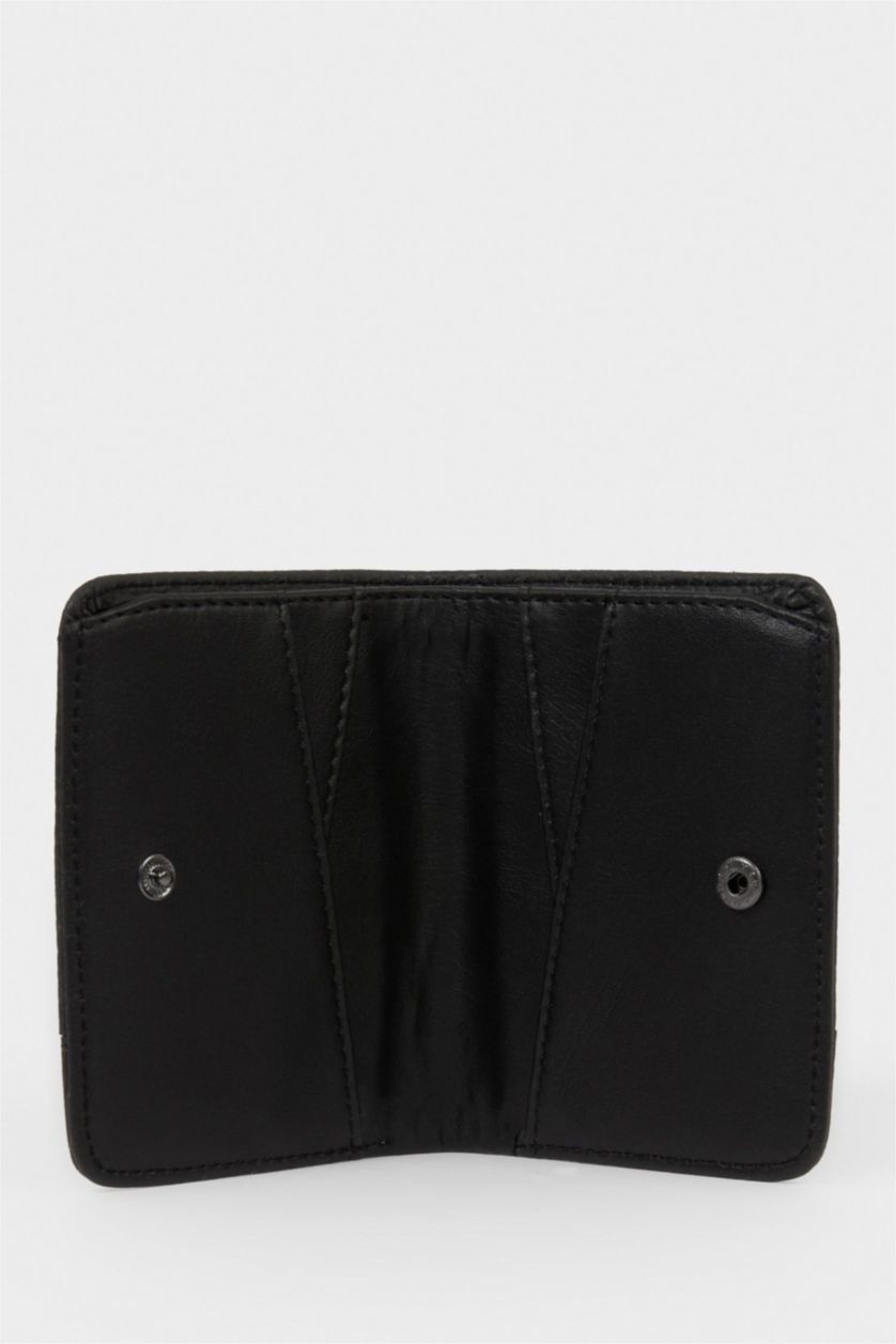 Men Black Man Faux Leather Wallets