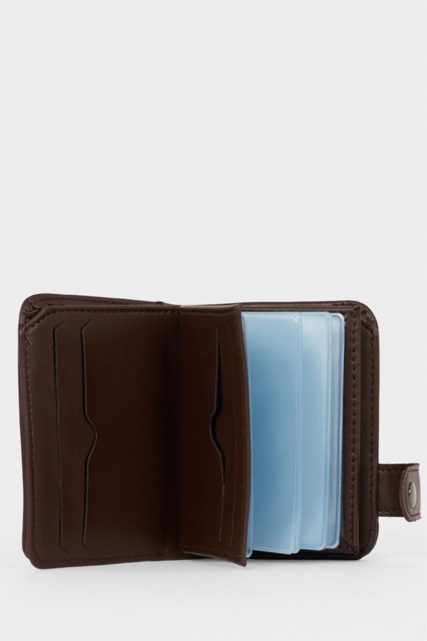 Erkek Kahve Erkek Suni Deri Cüzdan