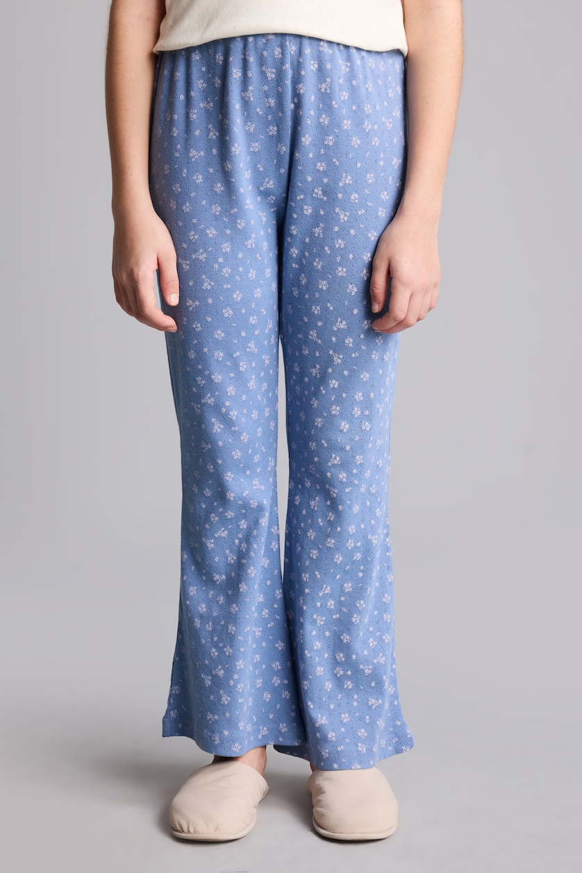 Kız Çocuk - Genç Kız Ekru %100 Pamuk Regular Fıt 2'li Pijama Takımı Kız Çocuk