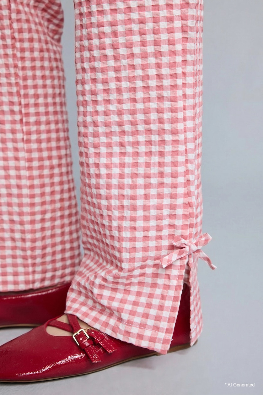 Young Girls - Teen Girls Rose 2 piece Regular Fit Plaid Knitted Pyjamas