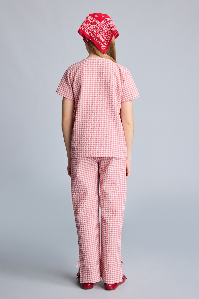Kız Çocuk - Genç Kız Gülkurusu Regular Fıt 2'li Pijama Takımı Kız Çocuk