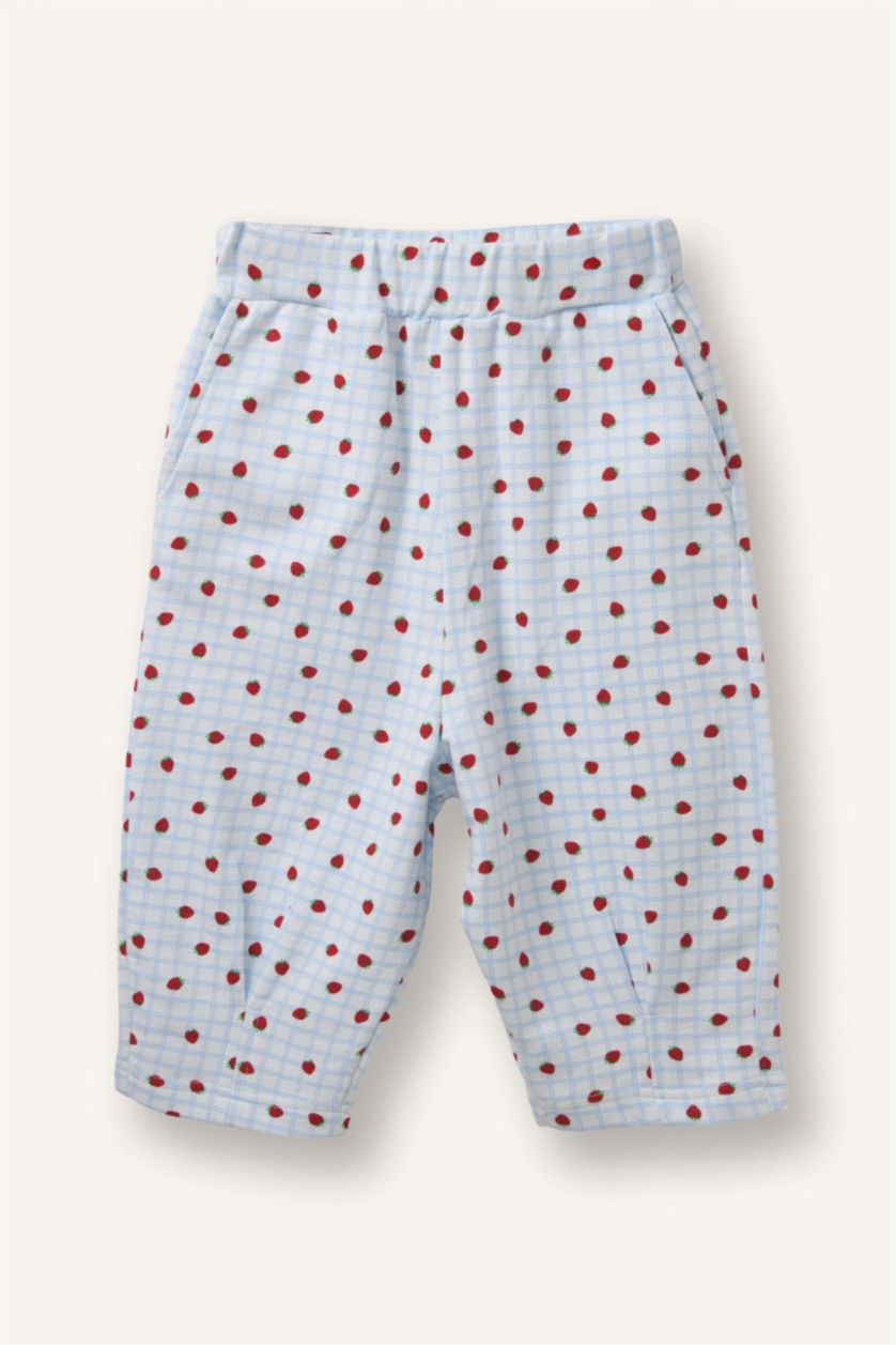 Baby Girl Ecru 2 piece Regular Fit Crew Neck Set