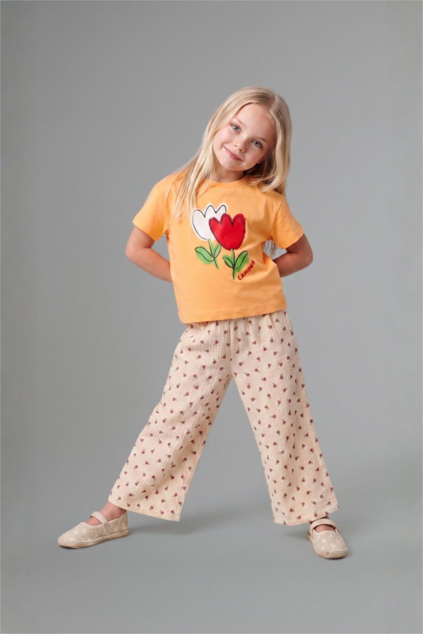 BABY GIRL Salmon Baby Girl Floral 2 Piece Set