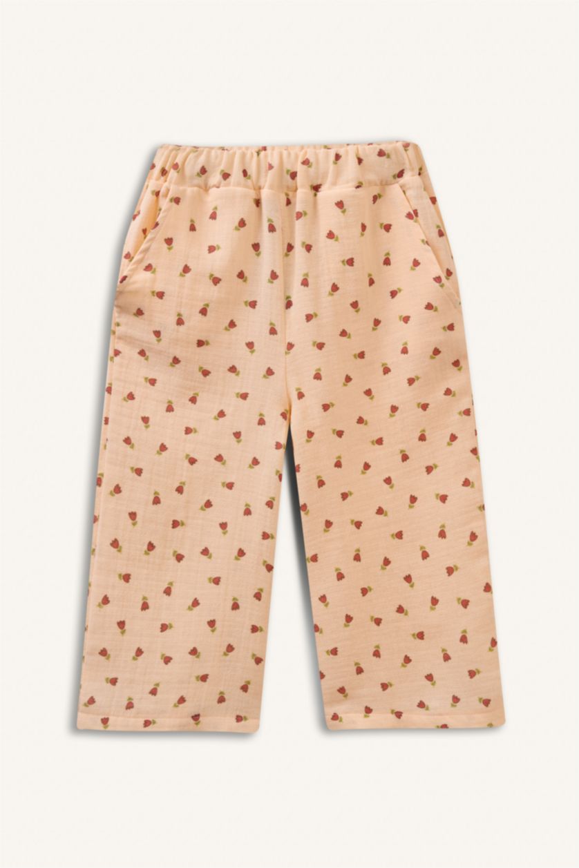 Kız Bebek Somon Çiçekli 2'li Takım Kız Bebek