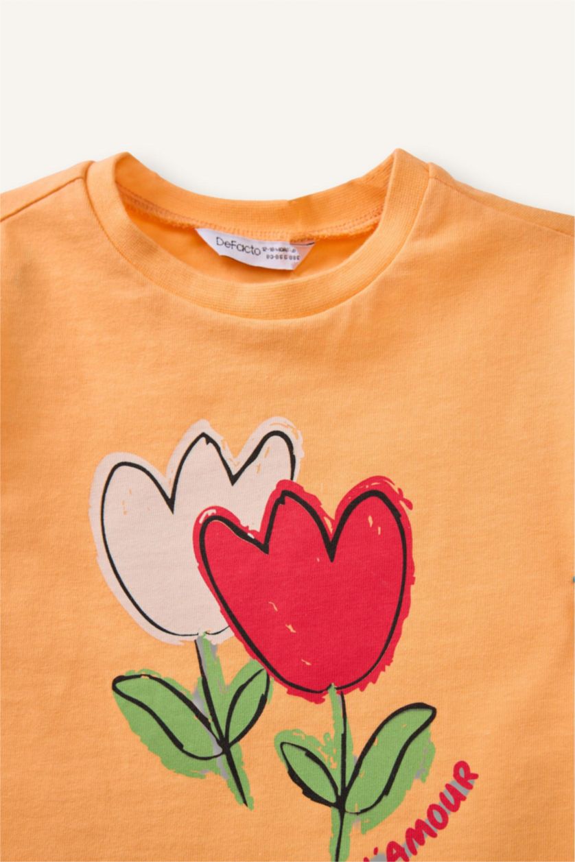 BABY GIRL Salmon Baby Girl Floral 2 Piece Set