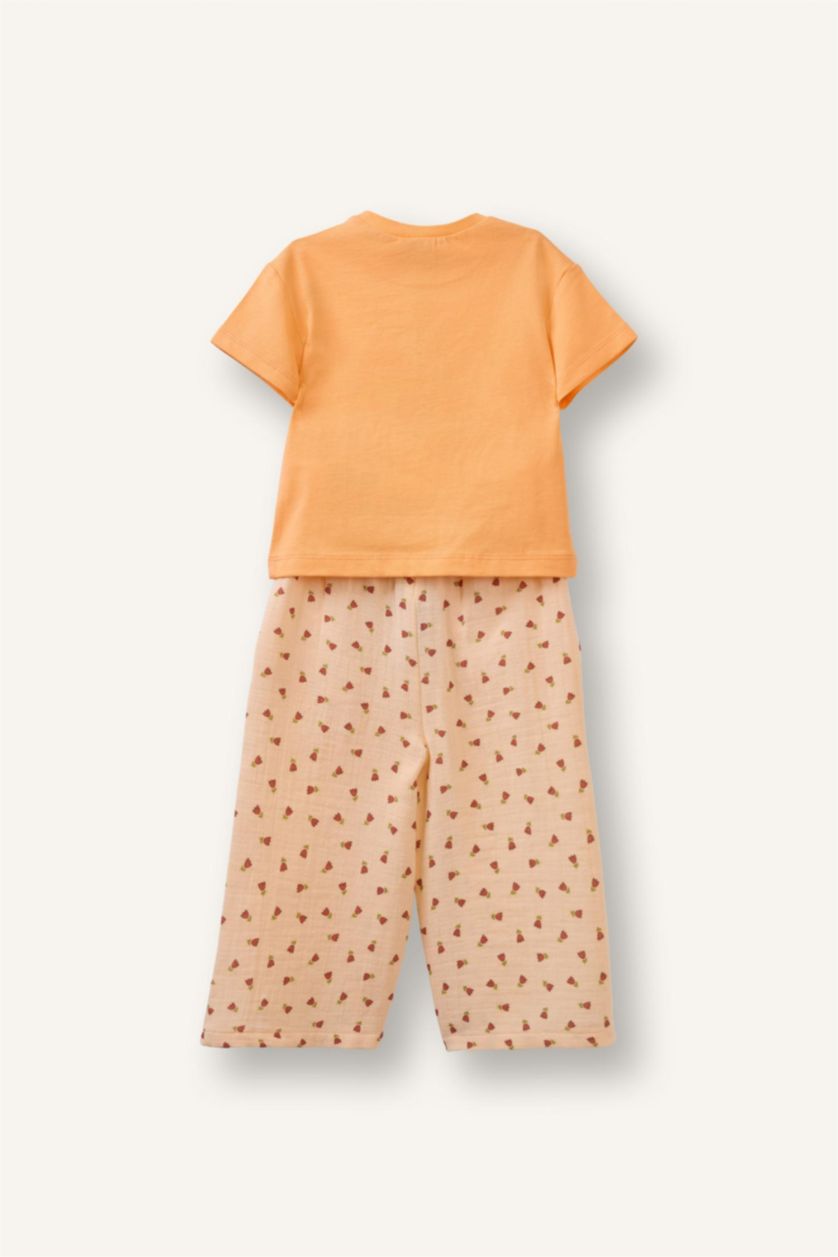 BABY GIRL Salmon Baby Girl Floral 2 Piece Set