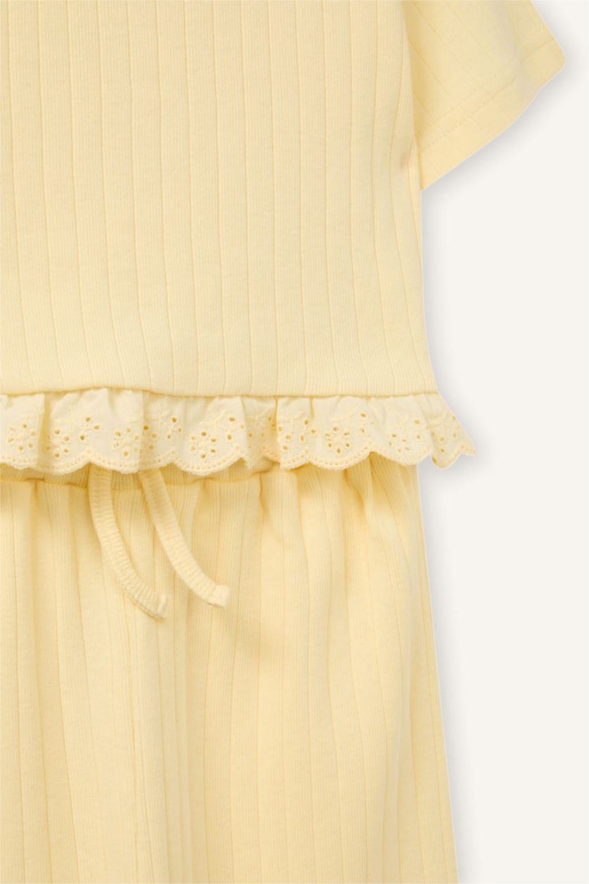 Kız Bebek Açık Sarı 2'li Takım Kız Bebek