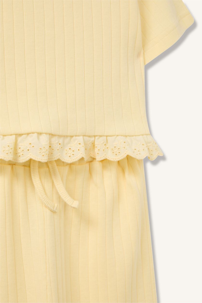 BABY GIRL Light Yellow Baby Girl 2 Piece Set