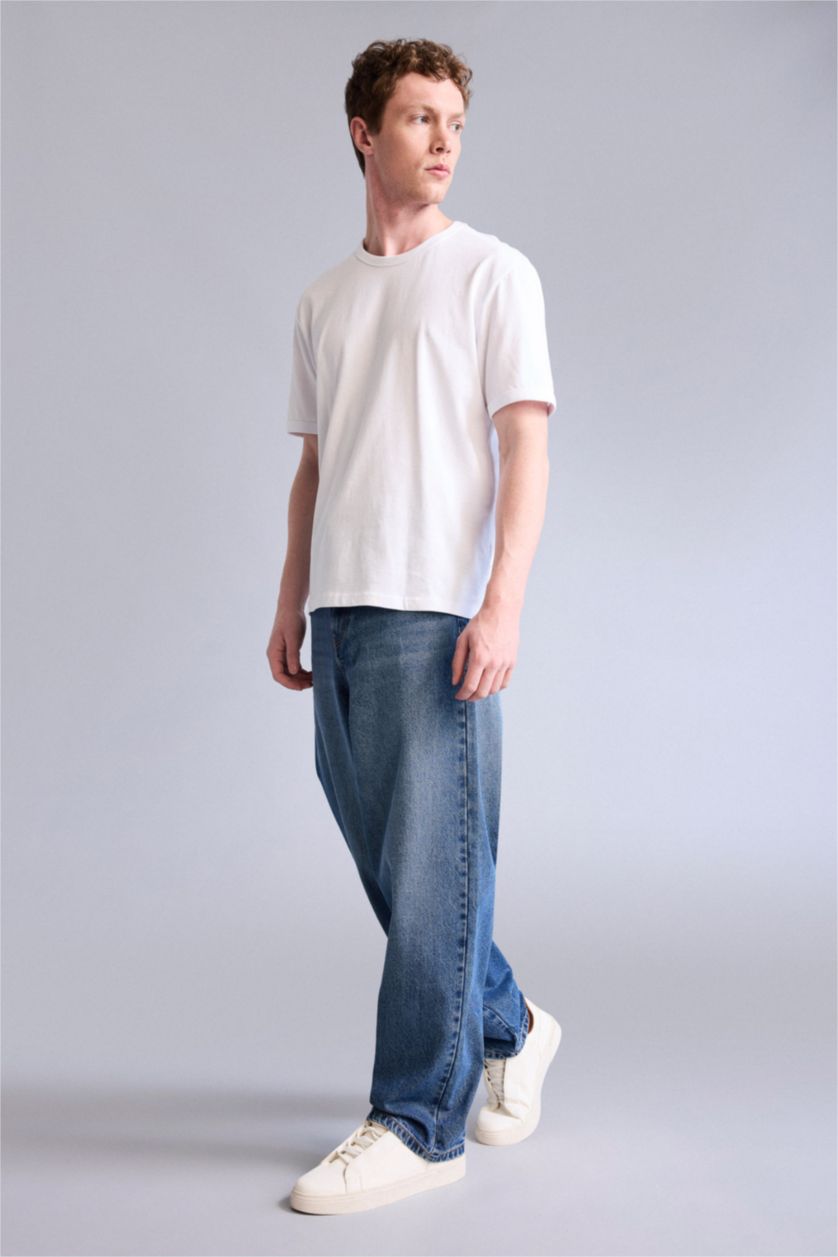 MAN Blue Regular Hem Jeans