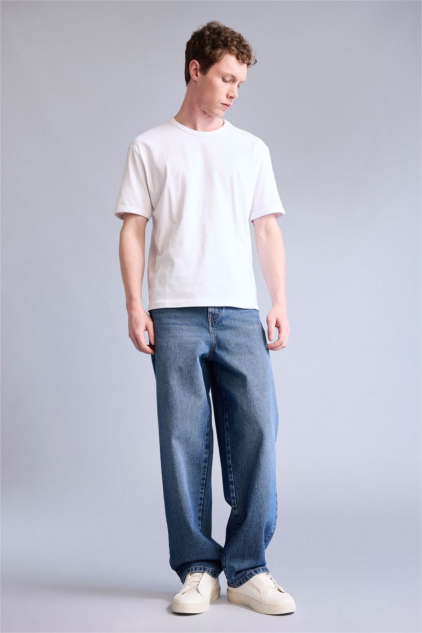 MAN Blue Regular Hem Jeans