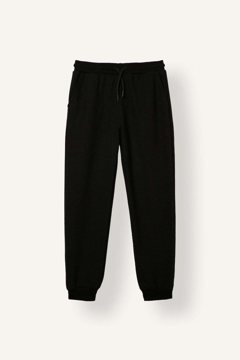 Young Boys - Teen Boys Black Boy 100% Cotton Elastic Waist Pocket Sweatpants