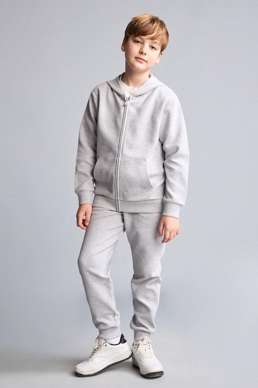 أولاد ميلانج رمادي Boy Elastic Waist Pocket Sweatpants