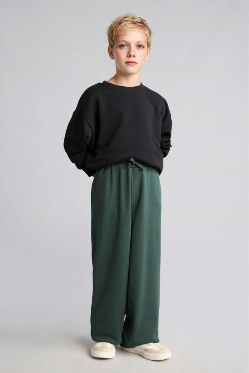 Young Boys - Teen Boys Dark Green Regular Fit Trousers