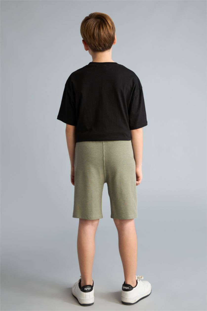 Мальчики и подростки Светлый хаки Шорты из вафельной ткани для мальчиков