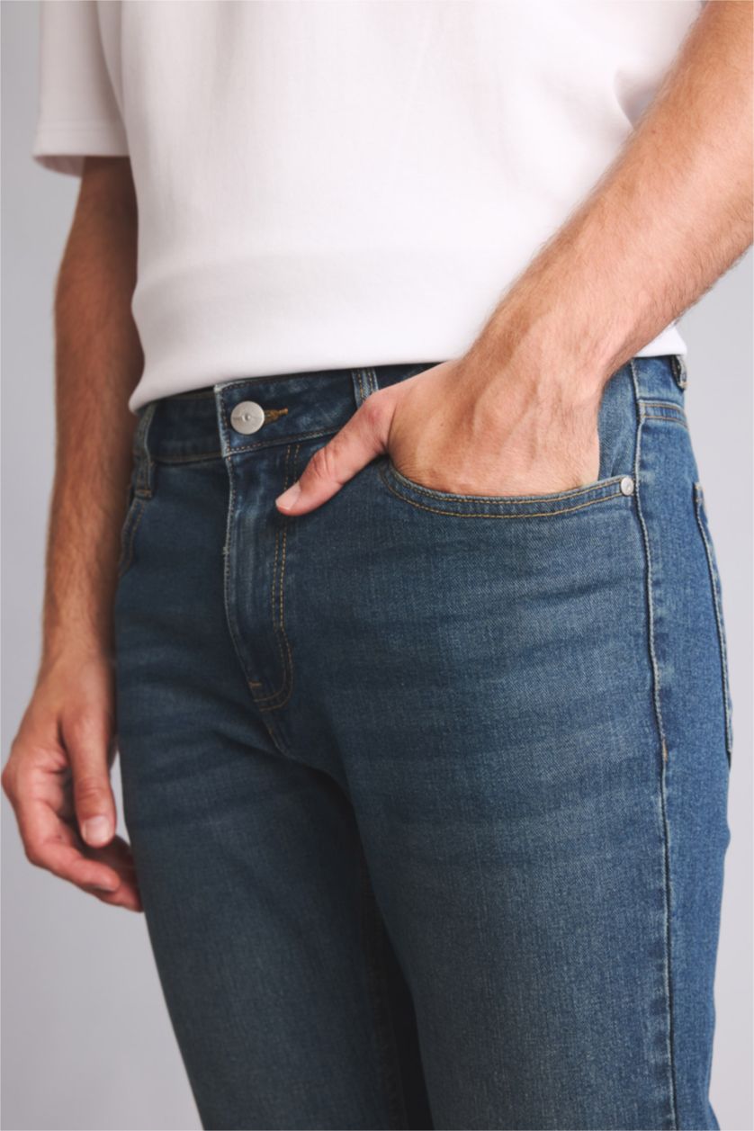 MAN Dark Blue Pedro Slim Fit Trousers
