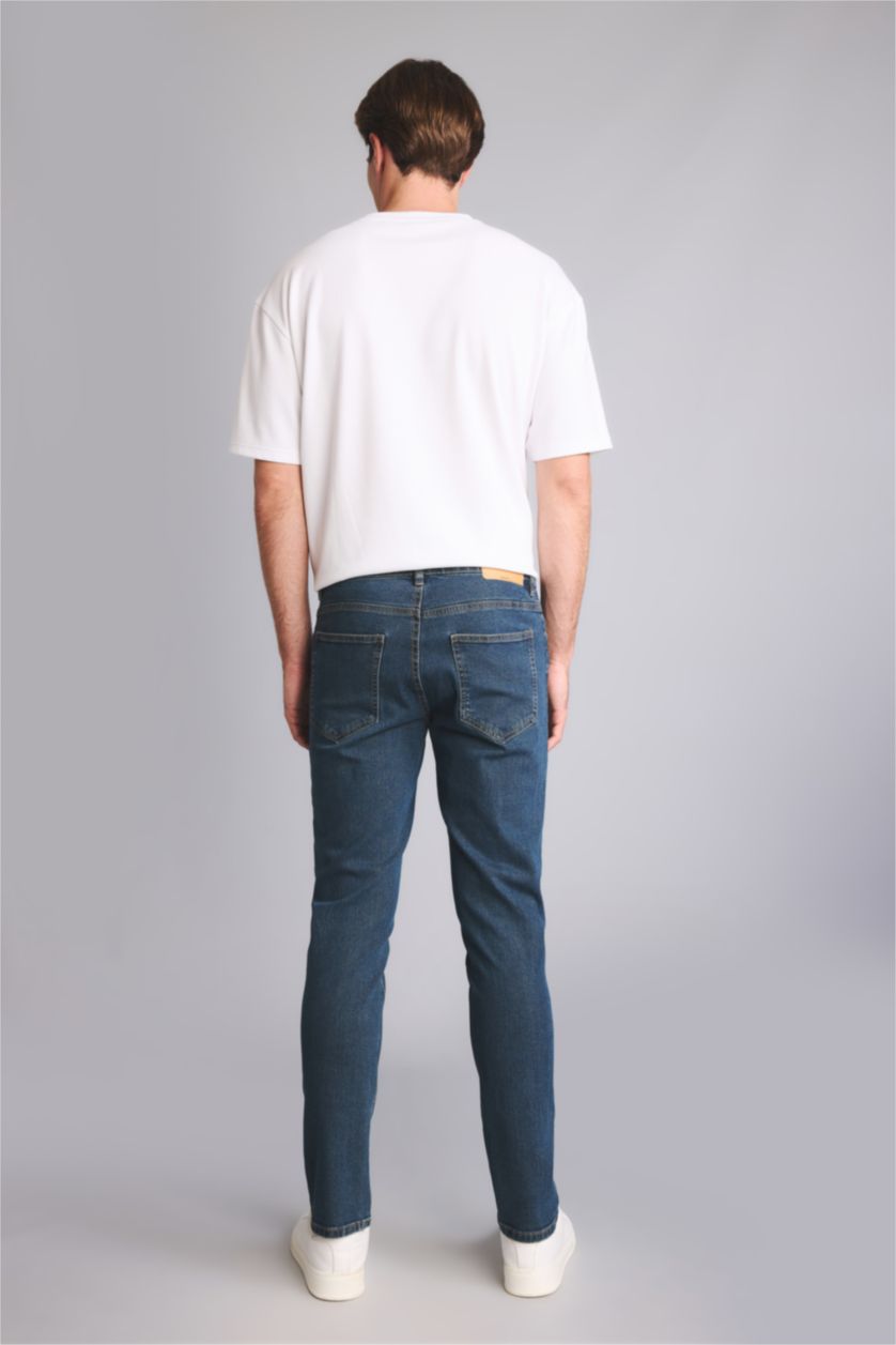 MAN Dark Blue Pedro Slim Fit Trousers