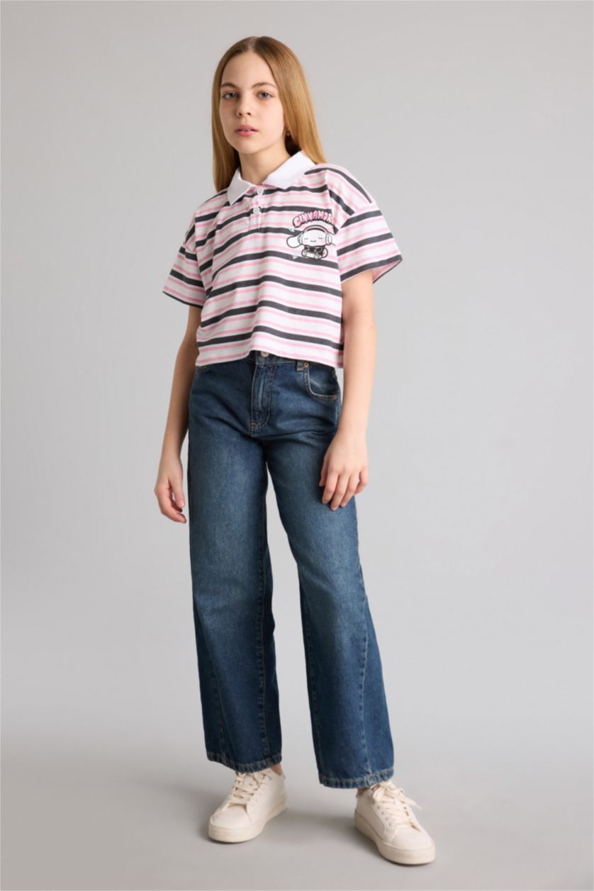 Kız Çocuk - Genç Kız Beyaz Polo Tişört Kız Çocuk