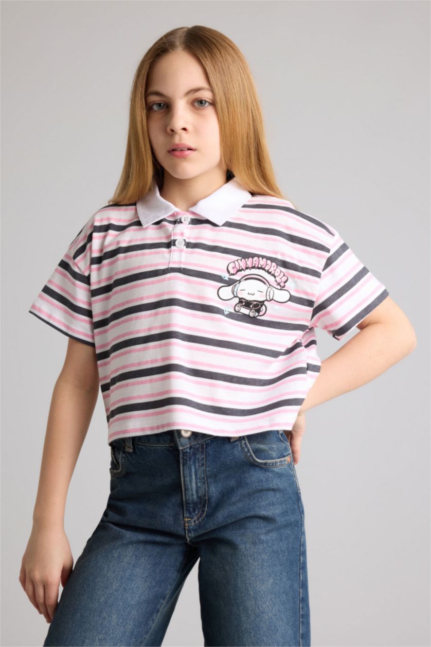 Kız Çocuk - Genç Kız Beyaz Polo Tişört Kız Çocuk