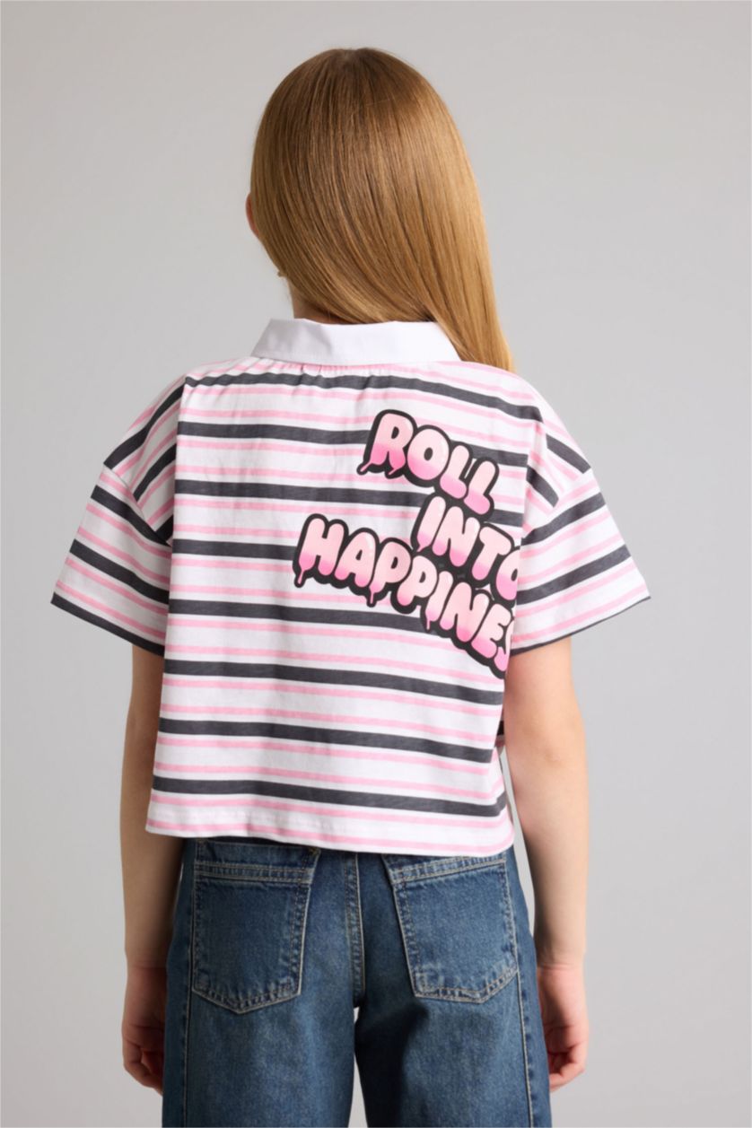 Kız Çocuk - Genç Kız Beyaz Polo Tişört Kız Çocuk