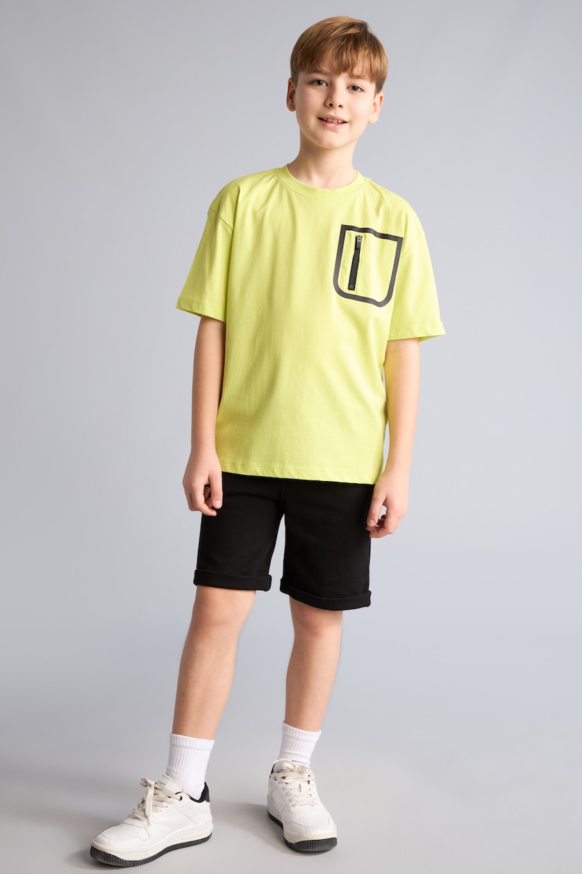 Young Boys - Teen Boys Light Green Boy Oversize Fit Short Sleeve T-Shirt