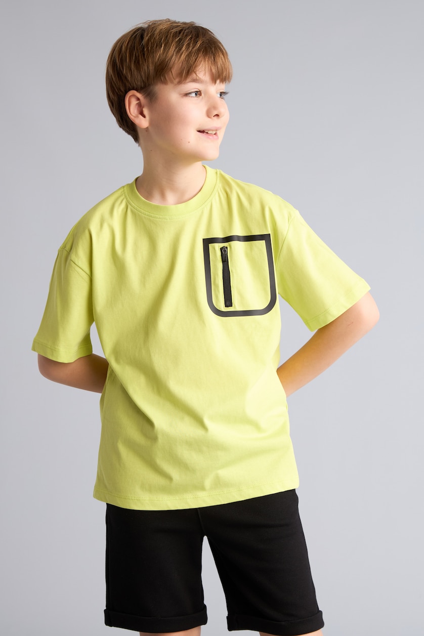 Young Boys - Teen Boys Light Green Boy Oversize Fit Short Sleeve T-Shirt
