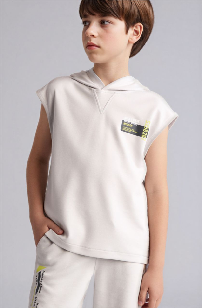 Erkek Çocuk - Genç Erkek Açık Gri Modal Yelek Erkek Çocuk