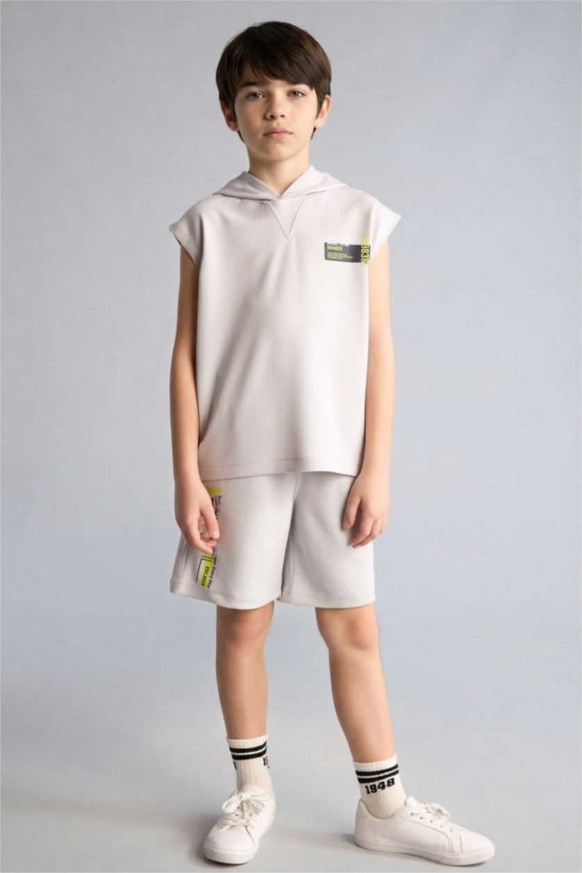 Erkek Çocuk - Genç Erkek Açık Gri Modal Yelek Erkek Çocuk