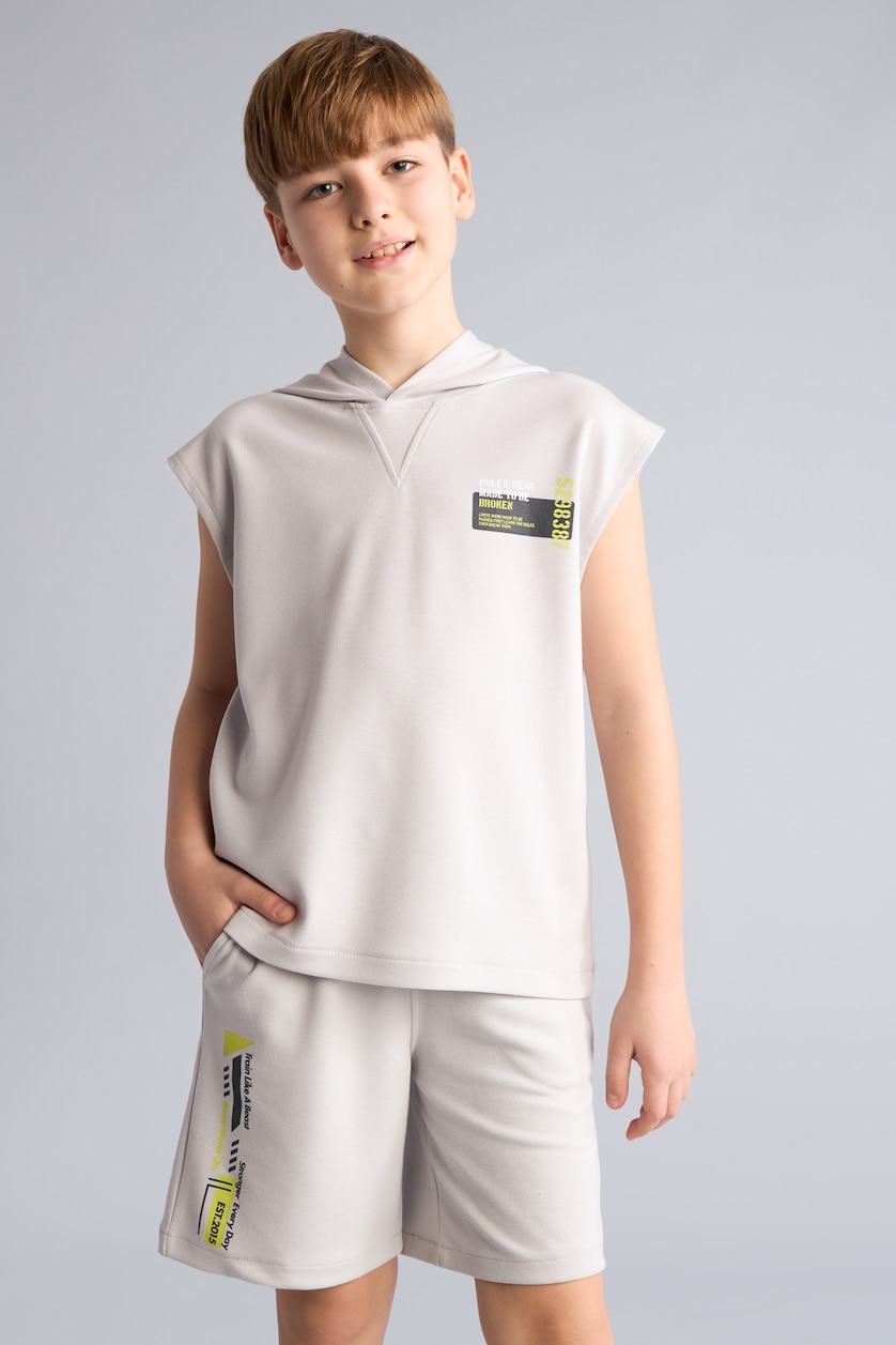 Young Boys - Teen Boys Light Grey Boy Regular Fit modal Vest