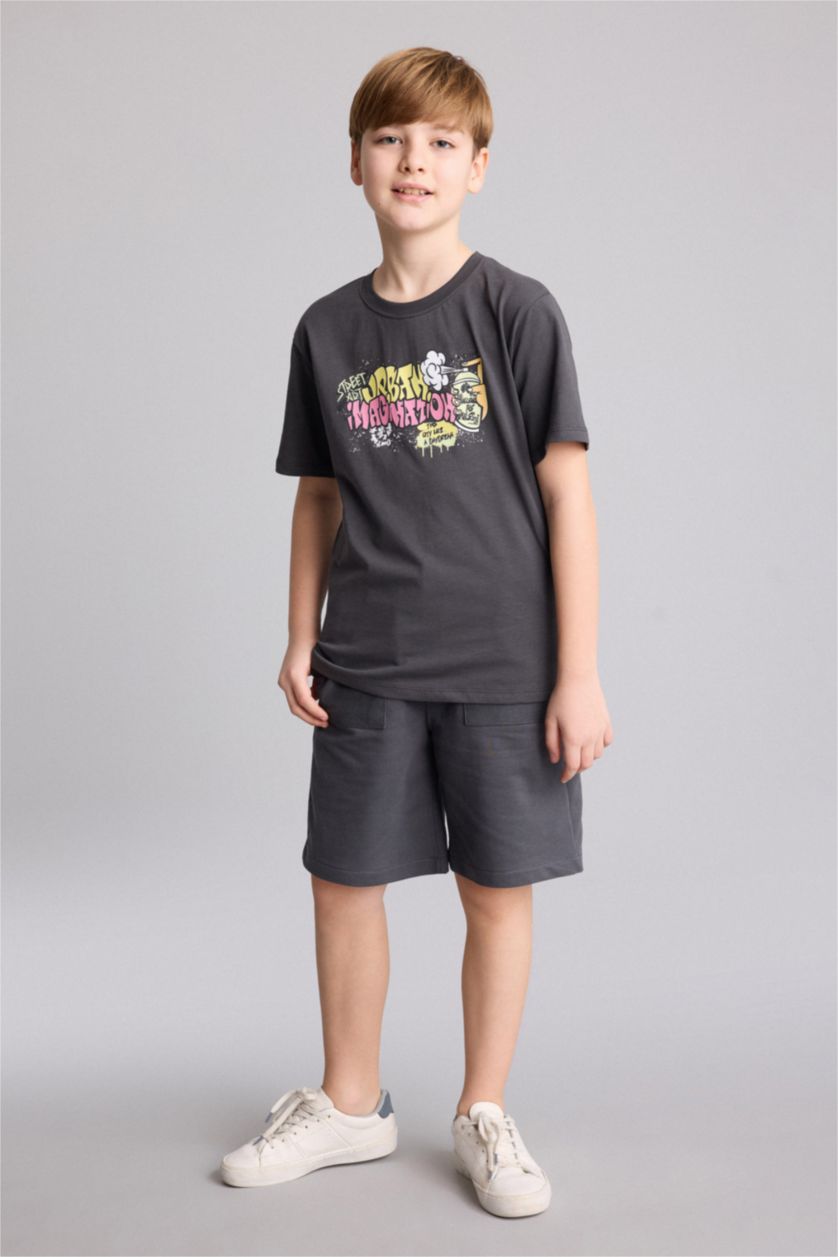 Young Boys - Teen Boys Anthracite Regular Fit Shorts